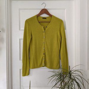 J McLaughlin Chartreuse Cotton/Modal Cardigan - XS